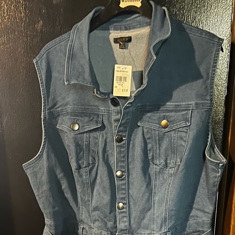 Denim  sleeveless jumpsuit